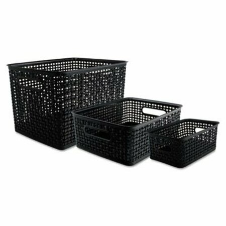 ADVANTUS Advantus, WEAVE BINS, 13.63 X 10.75 X 9, BLACK, 3PK 40329